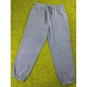 Sweaty Betty London Jogger Pants Womens 12 Blue Drawstring Tapered Leg Outdoor